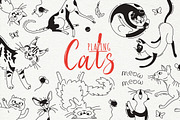 Cats Playing, an Animal Illustration by Baksiabat (Thumbnail 1 of 5)