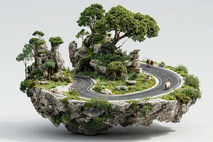 Floating island scenic road goats na, a Photo by Pixeness Studio