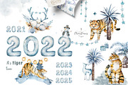 Cute Tiger and Christmas Watercolor, an Animal Illustration by Ann Art Houze (Thumbnail 7 of 11)