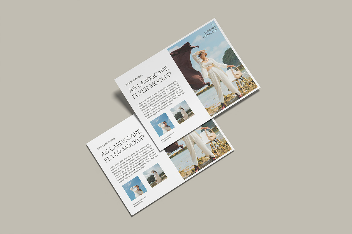 A5 Landscape Flyer Mockup, a Product Mockup by ZifaraDesign (Photo 5 of 7)