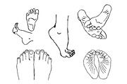 Hand-drawn Feet Sketches, an Illustration by Mike Brennan Art & Design (Thumbnail 4 of 5)