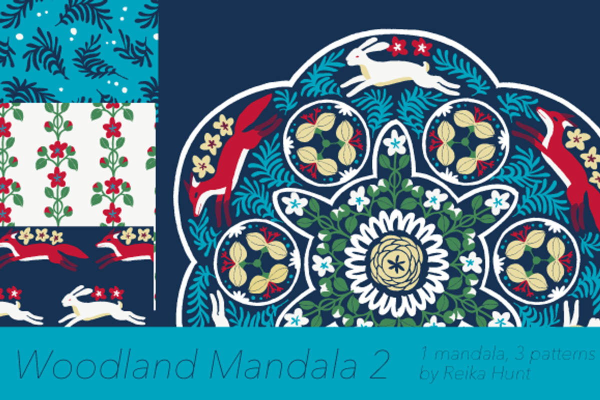 Woodland Mandala 2 - Clip Art, a Pattern Graphic by reika