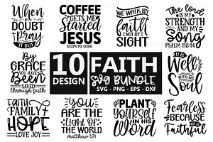 Faith Quotes Svg Bundle. Free Faith