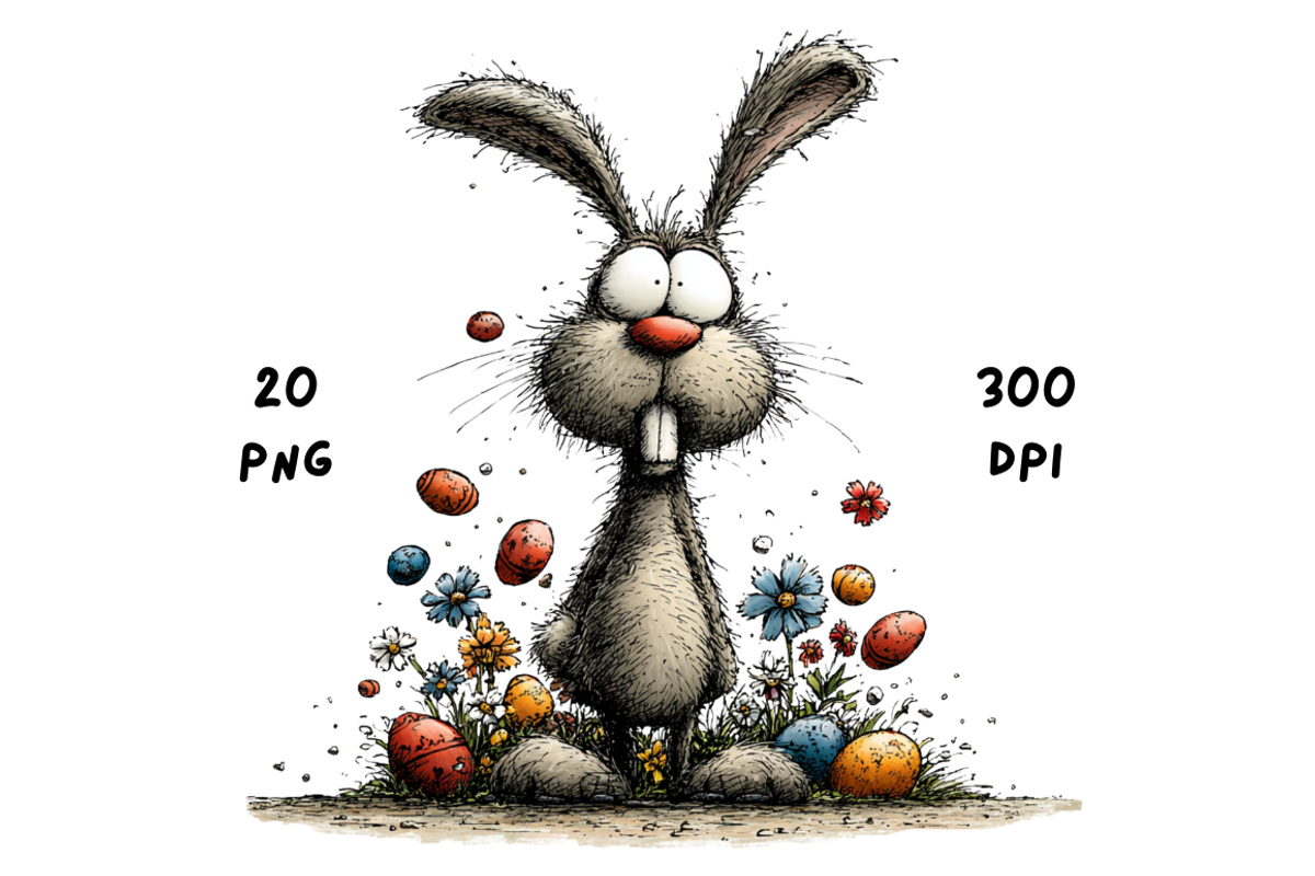 Whimsical Floral Easter Rabbit, an Animal Illustration by GiraffeCreative (Photo 13 of 20)