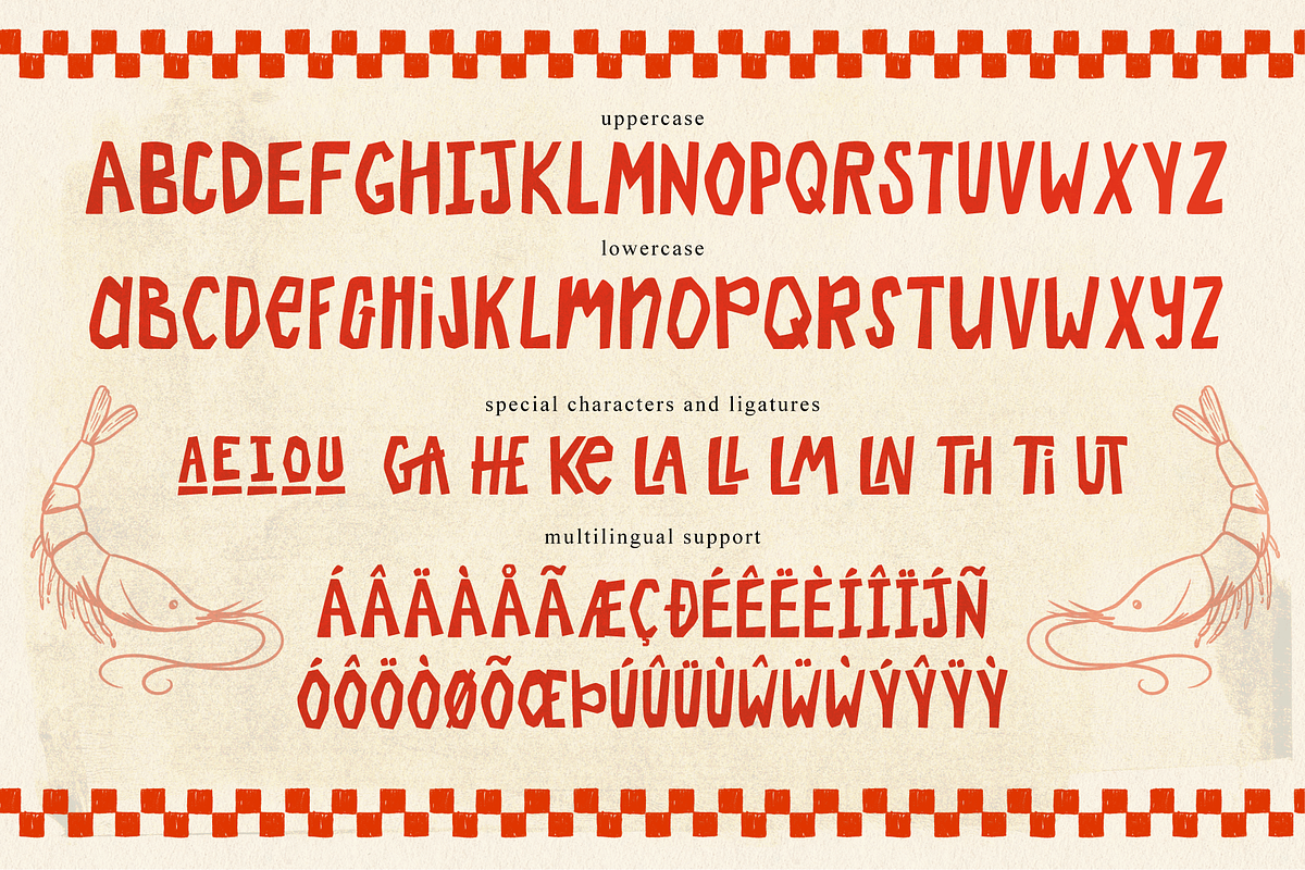 Blackened Shrimp Font, a Handwritten Font by Kellie Jayne Studio (Photo 8 of 11)