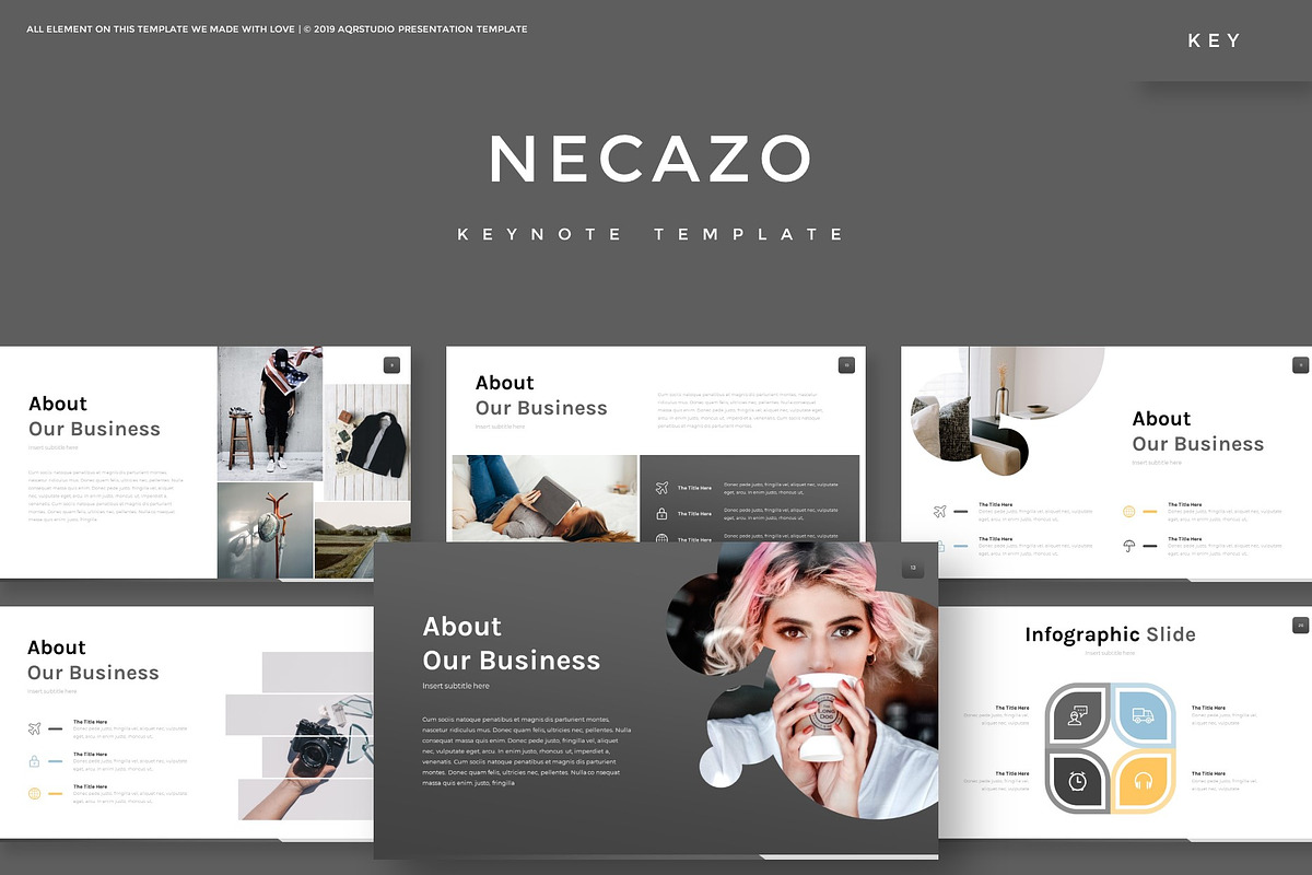 Necazo - Keynote Template, a Presentation Template by AQR Studio