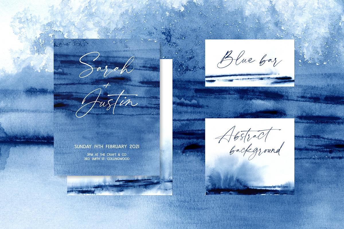 Blue watercolor backgrounds, a Texture Graphic by Soffi Sk (Photo 2 of 11)