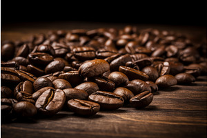 Coffee Background Closeup. Generate