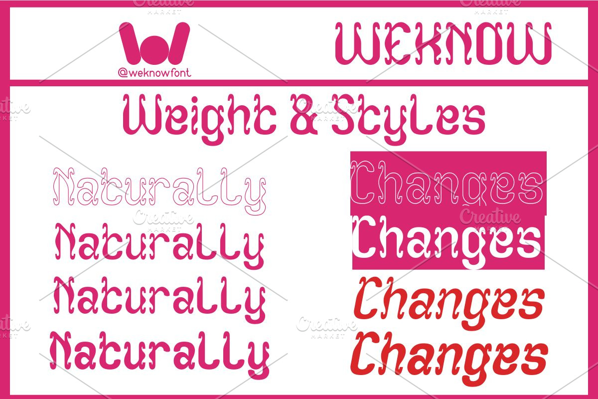 Naturally Changes font, a Font by weknow (Photo 7 of 8)
