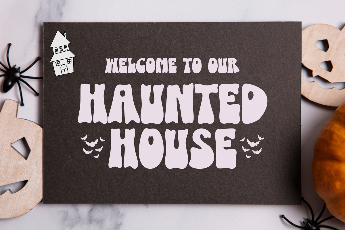 Haunted Season - Retro Scary Font, a Handwritten Font by SaktiAvellin (Photo 5 of 7)