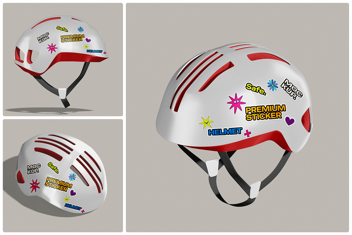 Sticker on Helmet, a Household Mockup by Unerispace (Photo 1 of 5)