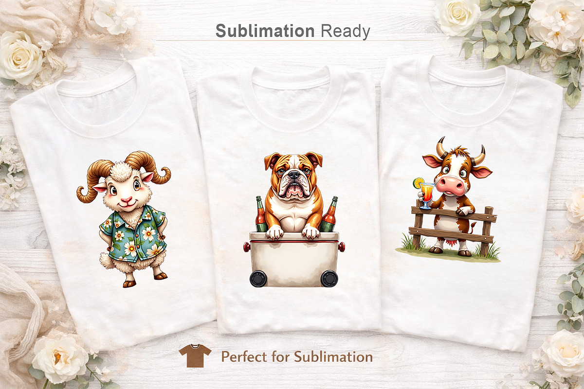 Sarcastic Summer Animals Clipart, an Illustration by Artnoy (Photo 7 of 8)