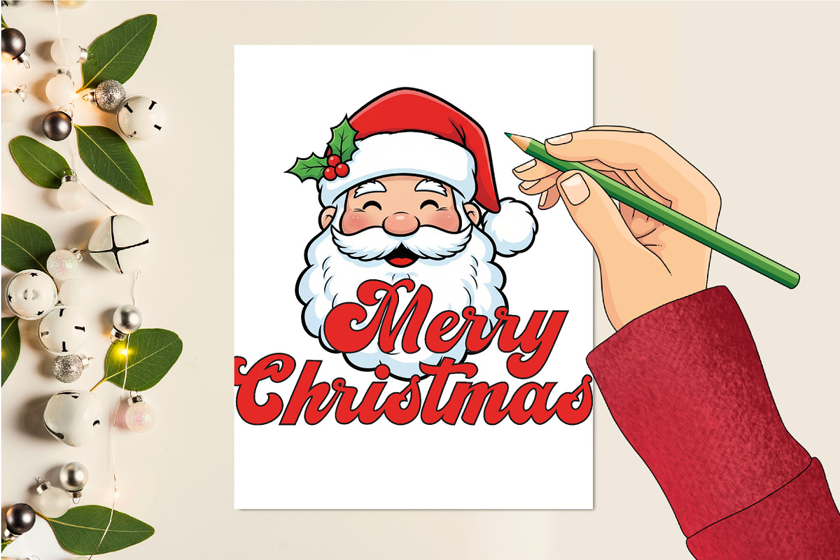 Merry Christmas, Santa PNG, an Illustration by Designking (Photo 4 of 4)