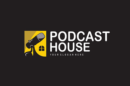 Microphone logo design for podcast preview 4