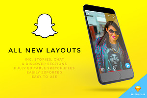 NEW Snapchat UI Kit - inc. Stories, an UI Kit Template by Tony Craig
