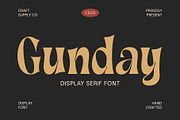 Gunday - Display Serif Font, a Serif Font by Craft Supply Co. (Thumbnail 1 of 12)