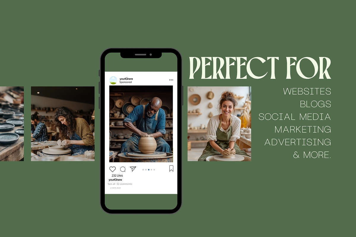 50 Aesthetic Pottery Stock Photos, a Person Illustration by Incomelion (Photo 9 of 13)