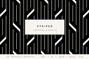 Striped. Seamless Patterns, a Pattern Graphic by Curly_Pat (Thumbnail 1 of 8)