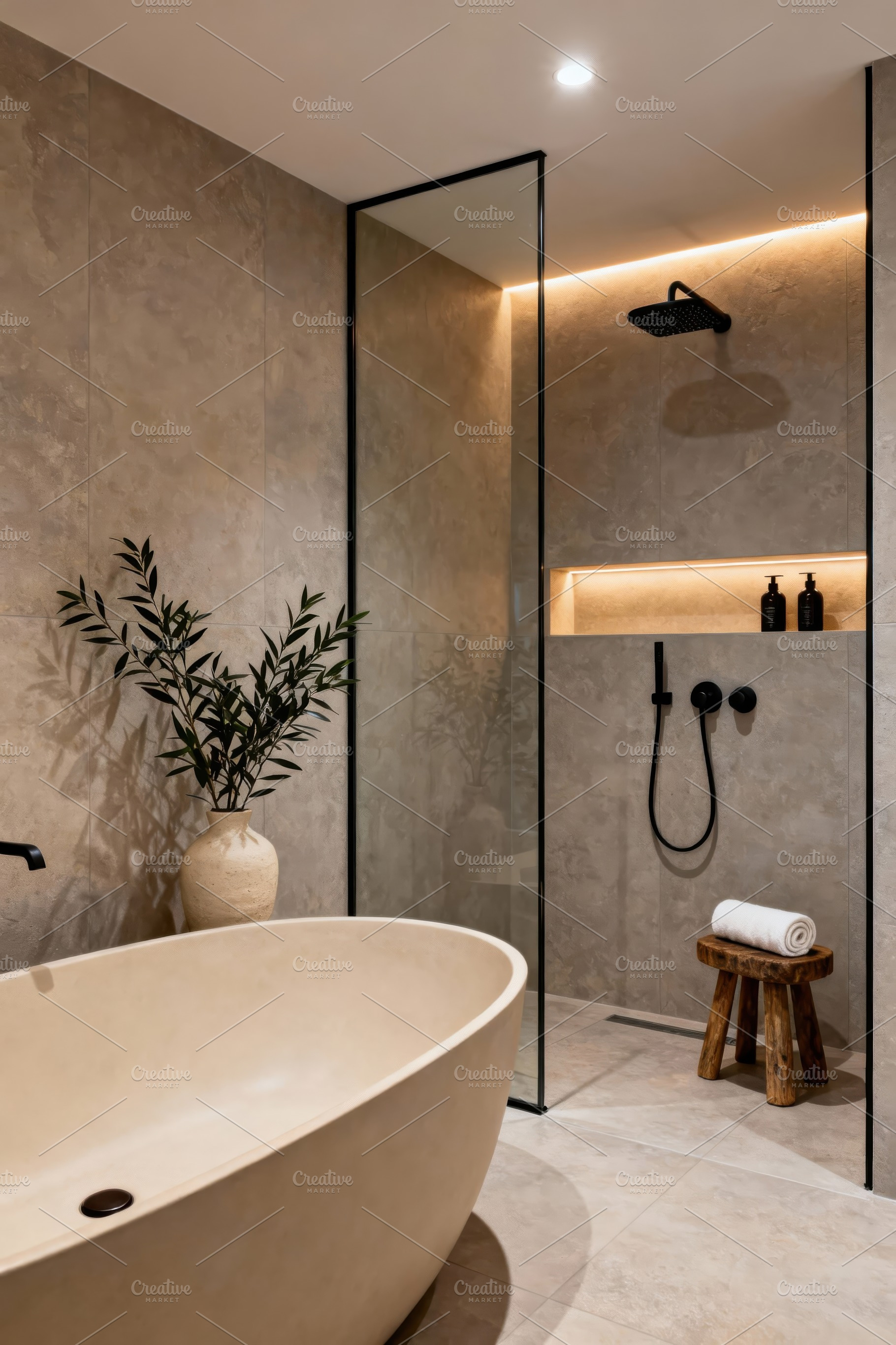 Modern Spa-Inspired Bathroom, an Architecture Photo by Virgo Studio