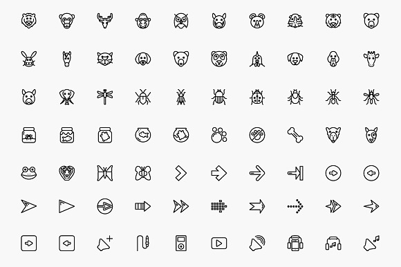 1,200 Awesome Strokeicon Set preview 5