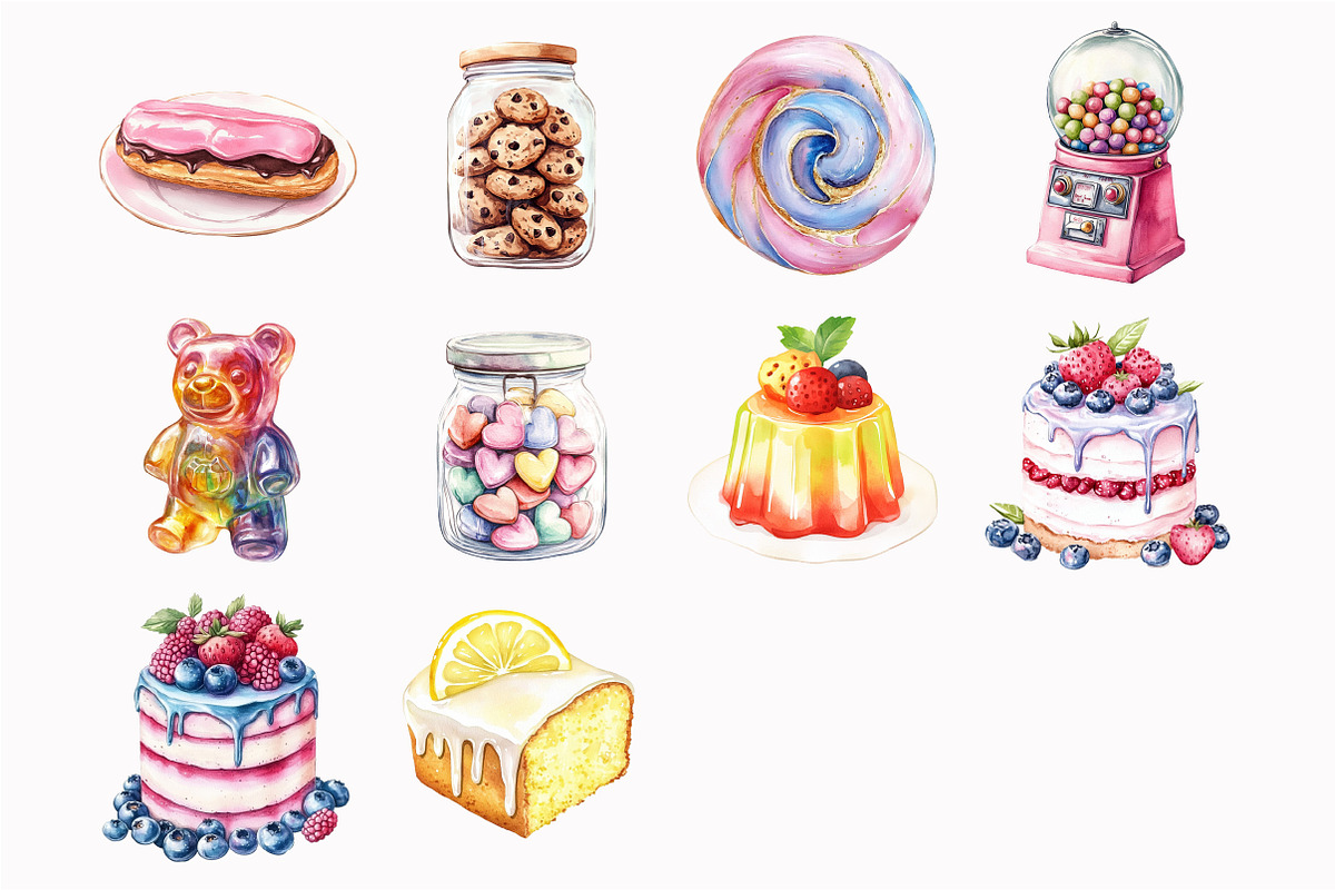 Watercolor Sweet Lover Clipart, an Illustration by Design Market (Photo 4 of 4)