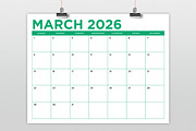 2026 Bold COLOR 8.5x11 Inch Calendar, a Stationery Template by Running With Foxes (Thumbnail 3 of 6)