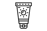 Sunscreen Line Icon, an Icon by Pexelpy (Thumbnail 1 of 2)