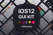 iOS12 GUI KIT, an UI Kit Template by Ui Markets (Thumbnail 1 of 20)