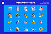 Branding 3D Icon Pack, an Object 3D Model by SLAB! Design (Thumbnail 2 of 4)