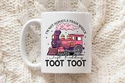 Funny Train Quote Sublimation Design, an Illustration by Libby Wishes (Thumbnail 4 of 6)