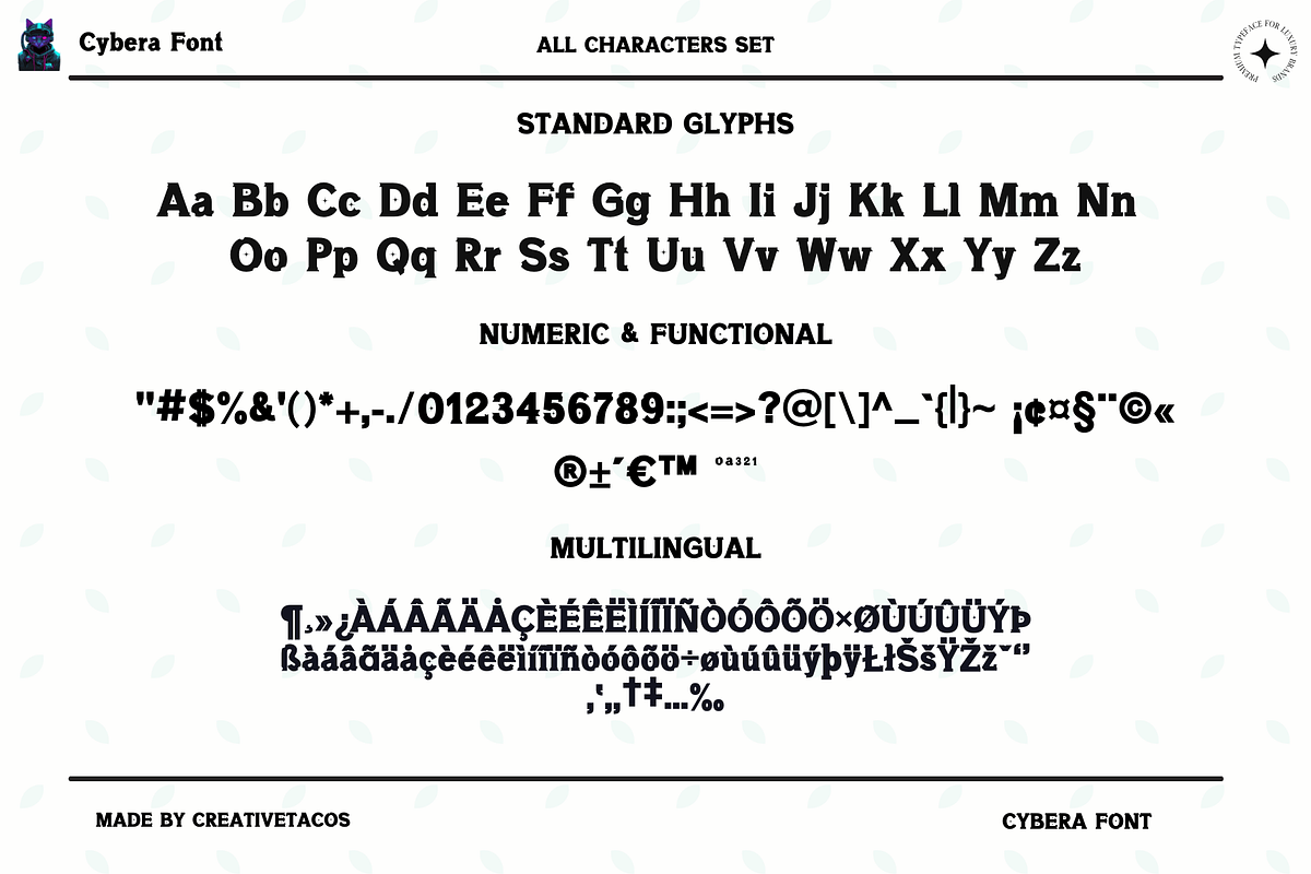 Cybera - Sci-Fi Font, a Sans Serif Font by Creativetacos (Photo 3 of 10)