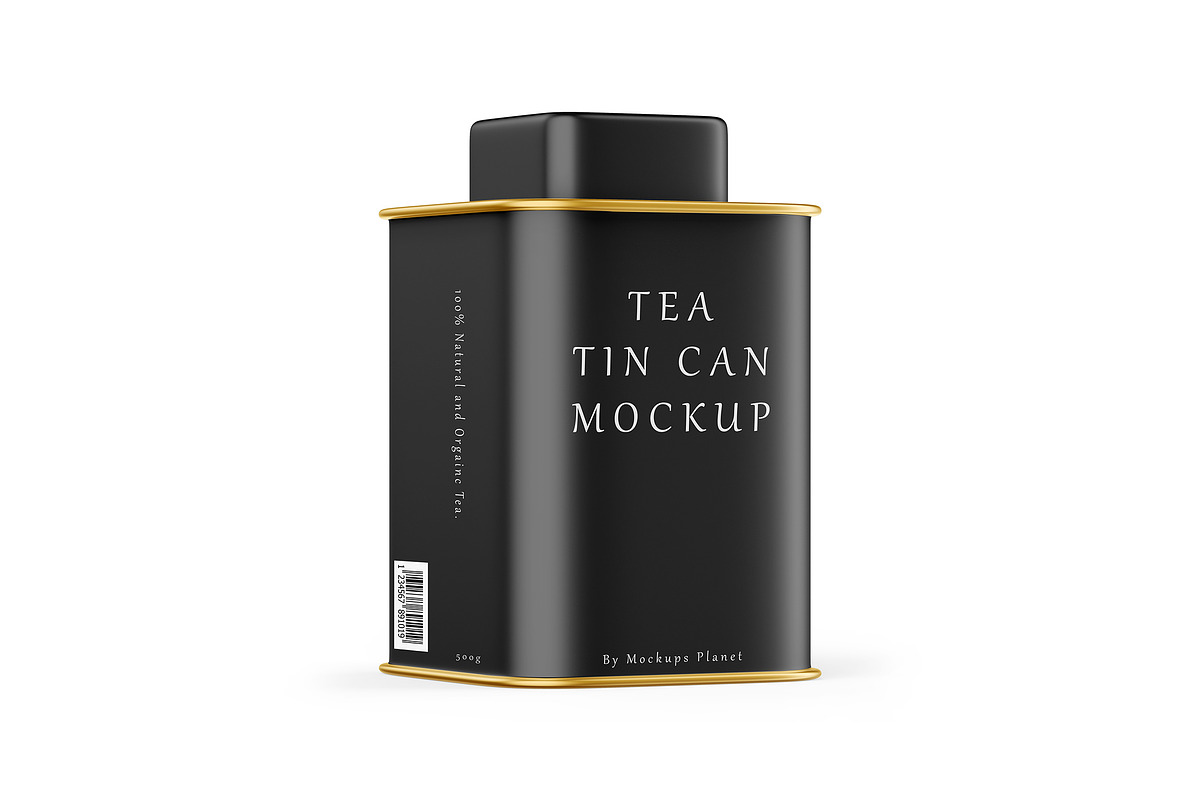 Matte Tea Tin Can Mockup, a Packaging Mockup by Mockups Planet (Photo 2 of 7)