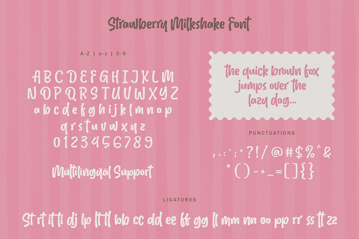 Strawberry Milkshake - Cute Font, a Script Font by Subectype Studio (Photo 8 of 9)