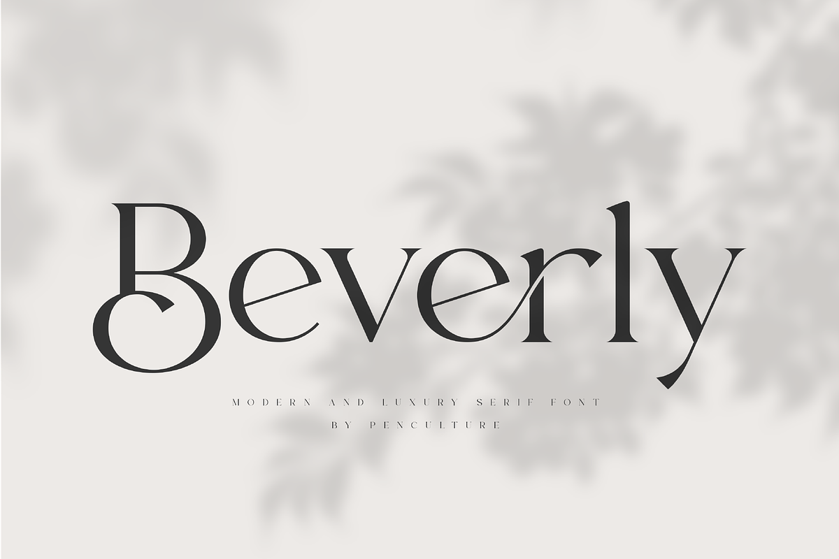 Beverly - Modern & Luxury Serif Font, a Serif Font by Pen Culture (Photo 1 of 12)