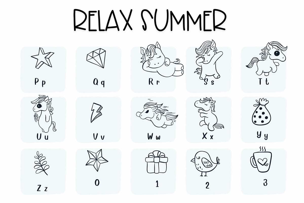 Relax Summer| Symbols Fonts, a Symbol Font by Sirinart (Photo 5 of 12)