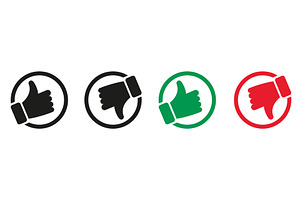 Like and Dislike Icons, an Object Illustration by Vector Creator