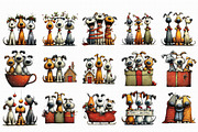 Quirky Christmas Dog Gang Clipart, an Illustration by Libby Wishes (Thumbnail 3 of 7)