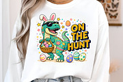 Dinosaur T Rex Easter Sublimation PN, an Illustration by Libby Wishes (Thumbnail 2 of 6)