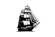 Vintage Sailing Ship SVG Bundle, an Illustration by Designs_River (Thumbnail 2 of 31)