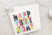 Bold Happy Birthday, an Illustration by Tazi Design (Thumbnail 2 of 3)
