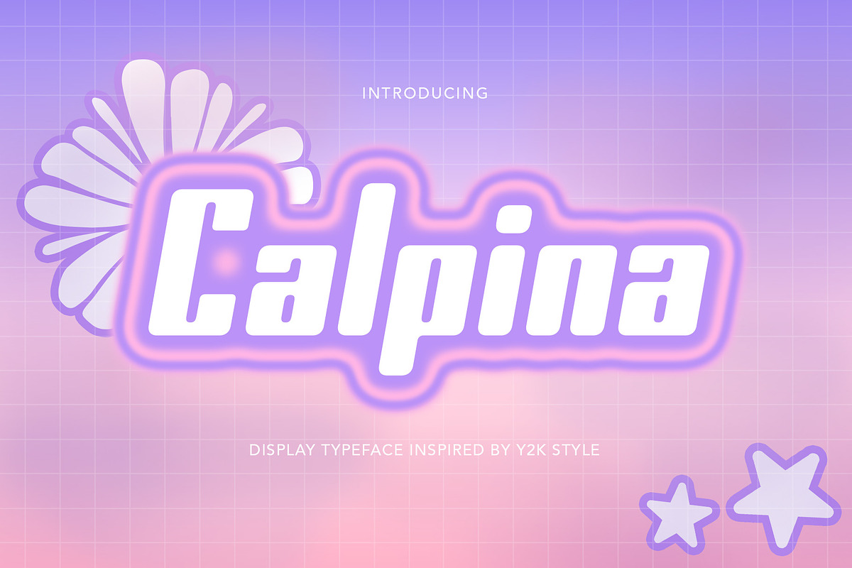 Calpina - Y2k Retro Font, a Sans Serif Font by Craft Supply Co. (Photo 1 of 8)