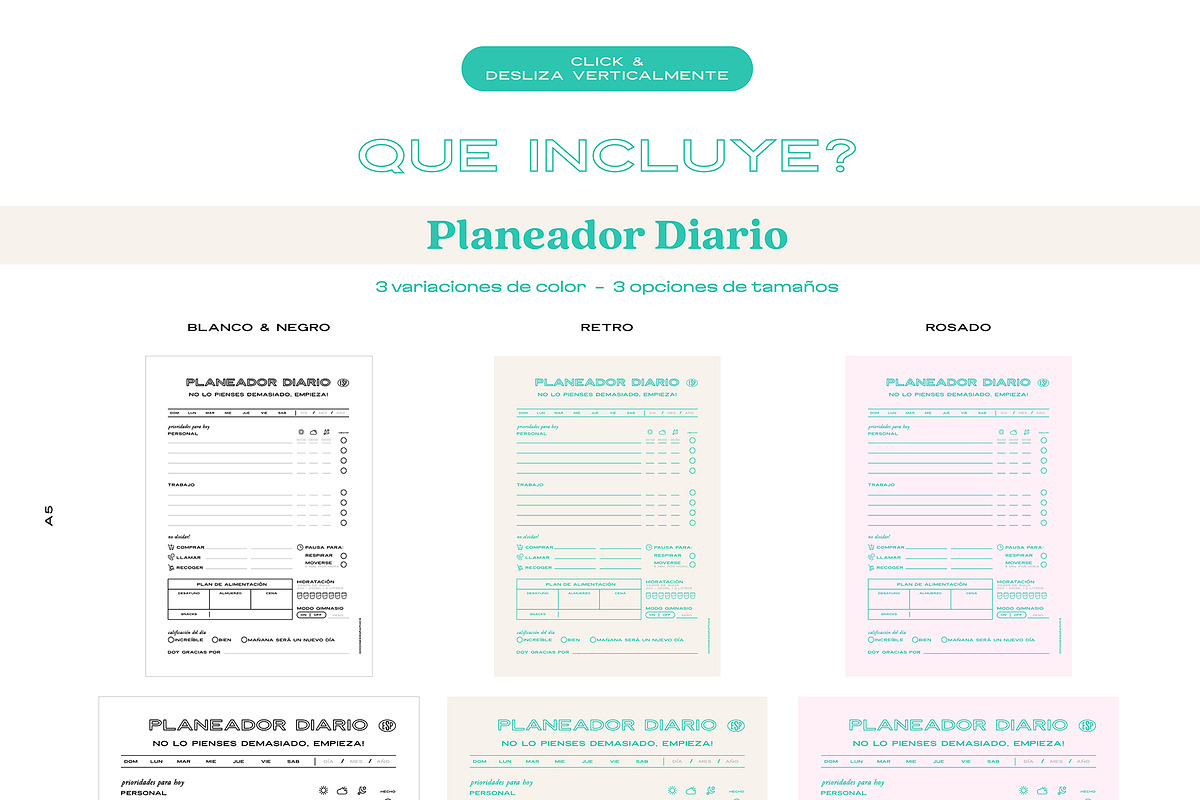 PLANEADORES_Full Set, a Stationery Template by GoodNess Graphics (Photo 3 of 8)