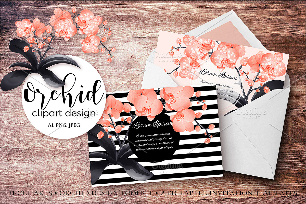 Orchid Clipart Design, a Graphic by NKTN graphics (Photo 1 of 5)