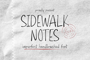 Sidewalk Notes Font, a Handwritten Font by Timurtype