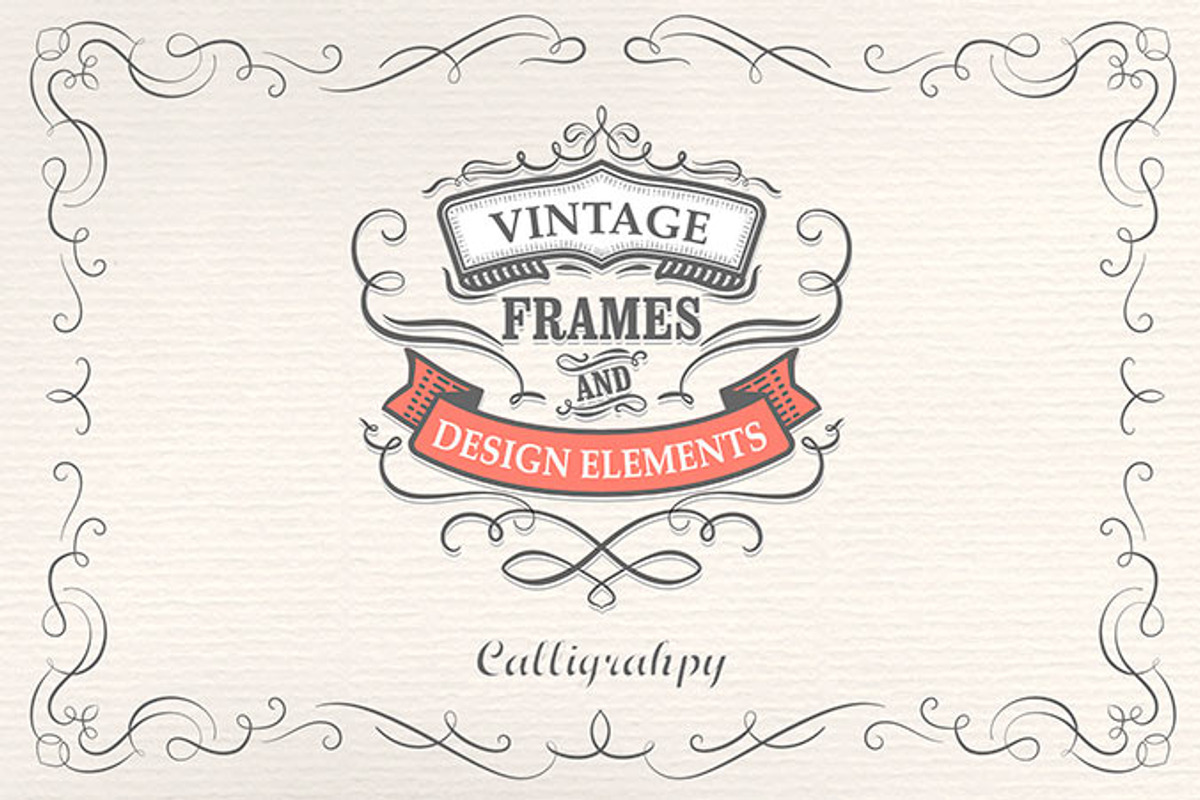 Set of Calligraphy frames, a Decorative Illustration by ARSCOR (Photo 1 of 4)