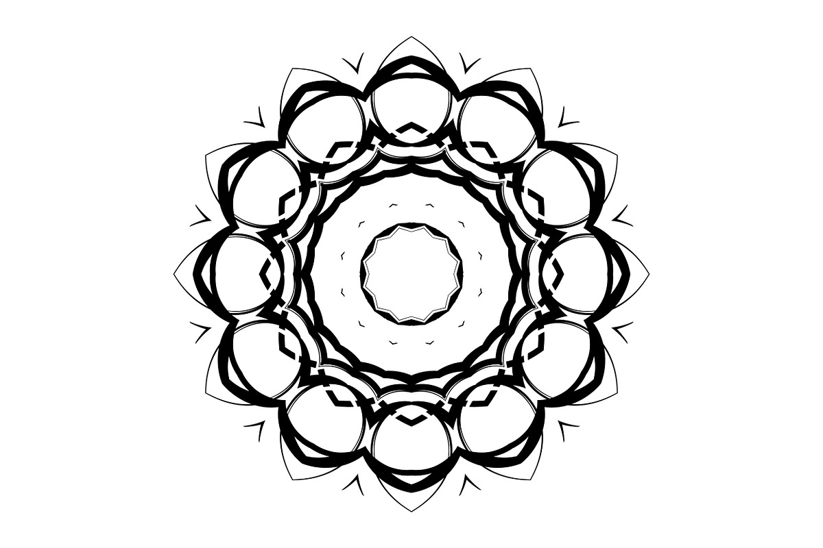 Modern Black and White Mandala Pack, a Decorative Illustration by NJ Himel (Photo 67 of 101)