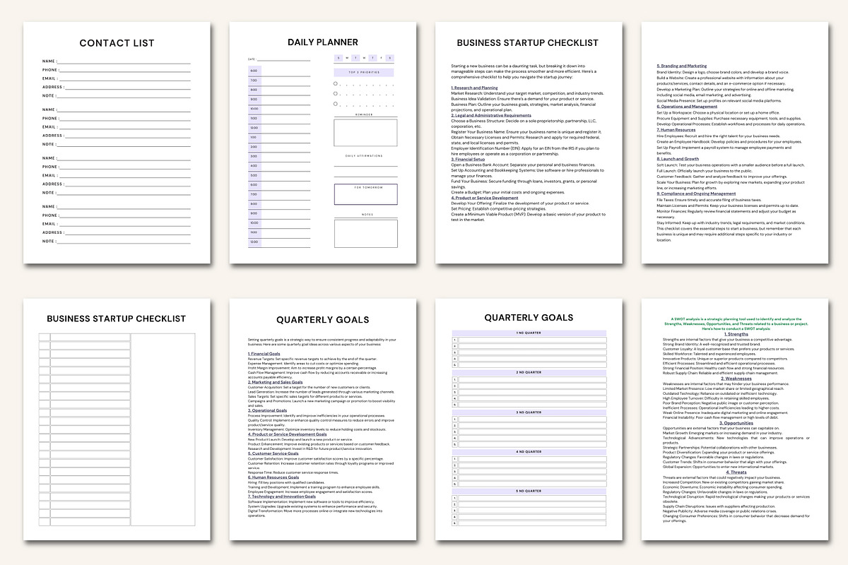 Entrepreneur’s Success Workbook, a Stationery Template by Designmela01 (Photo 9 of 10)