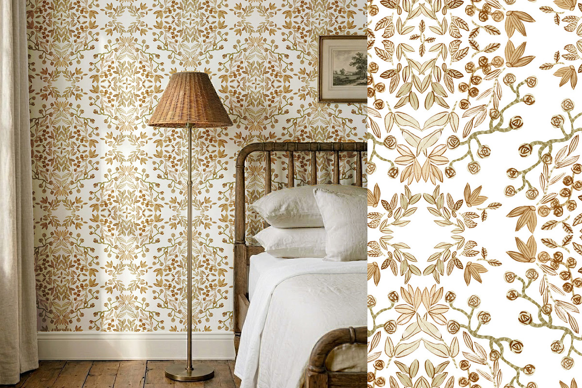 Cottagecore Beige Wallpaper, a Wallpaper Graphic by Webvilla Studio (Photo 6 of 6)