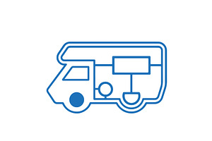 Blue Vector Icon sticker of the, an Icon by Illustrations&photos