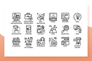 Online Education Icons, an Outline Icon by Becris (Thumbnail 3 of 3)